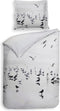 Heckettlane Dekbedovertrek Attis - Bedlinnen met Zee print - 240x220 - Natural - Dekbedhoes van 100% Katoen-Satijn