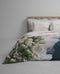 Heckettlane Dekbedovertrek Attis - Bedlinnen met Zee print - 260x220 - Natural - Dekbedhoes van 100% Katoen-Satijn