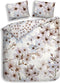 Heckettlane Dekbedovertrek Bamhi - Bedlinnen met Bloemen print - 260x220 - Wit - Dekbedhoes van Bamboe & Satijn