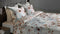 Heckettlane Dekbedovertrek Bamhi - Bedlinnen met Bloemen print - 140x220 - Wit - Dekbedhoes van Bamboe & Satijn