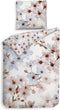 Heckettlane Dekbedovertrek Bamhi - Bedlinnen met Bloemen print - 260x220 - Wit - Dekbedhoes van Bamboe & Satijn