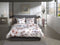 Heckettlane Dekbedovertrek Bamhi - Bedlinnen met Bloemen print - 140x220 - Wit - Dekbedhoes van Bamboe & Satijn