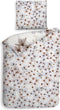Heckettlane Dekbedovertrek Bamhi - Bedlinnen met Bloemen print - 140x220 - Wit - Dekbedhoes van Bamboe & Satijn