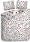 Heckettlane Dekbedovertrek Bamhi - Bedlinnen met Bloemen print - 260x220 - Wit - Dekbedhoes van Bamboe & Satijn