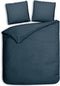 Heckettlane Dekbedovertrek Banda - Bedlinnen met Strepen - 140x220 - Blauw - Dekbedhoes van 100% Katoen-Satijn