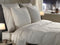 Heckettlane Dekbedovertrek Banda - Bedlinnen met Strepen - 140x220 - Off-White - Dekbedhoes van 100% Katoen-Satijn
