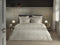 Heckettlane Dekbedovertrek Banda - Bedlinnen met Strepen - 140x220 - Off-White - Dekbedhoes van 100% Katoen-Satijn