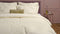 Heckettlane Dekbedovertrek Banda - Bedlinnen met Strepen - 140x220 - Off-White - Dekbedhoes van 100% Katoen-Satijn