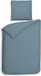 Heckettlane Dekbedovertrek Banda - Bedlinnen met Strepen - 200x220 - Blauw - Dekbedhoes van 100% Katoen-Satijn