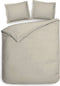 Heckettlane Dekbedovertrek Banda - Bedlinnen met Strepen - 240x220 - Natural - Dekbedhoes van 100% Katoen-Satijn