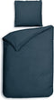 Heckettlane Dekbedovertrek Banda - Bedlinnen met Strepen - 240x220 - Blauw - Dekbedhoes van 100% Katoen-Satijn