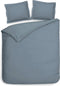Heckettlane Dekbedovertrek Banda - Bedlinnen met Strepen - 260x220 - Blauw - Dekbedhoes van 100% Katoen-Satijn