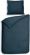 Heckettlane Dekbedovertrek Banda - Bedlinnen met Strepen - 260x220 - Blauw - Dekbedhoes van 100% Katoen-Satijn