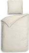 Heckettlane Dekbedovertrek Banda - Bedlinnen met Strepen - 260x220 - Off-White - Dekbedhoes van 100% Katoen-Satijn