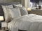 Heckettlane Dekbedovertrek Banda - Bedlinnen met Strepen - 260x220 - Off-White - Dekbedhoes van 100% Katoen-Satijn