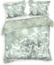 Heckettlane Dekbedovertrek Beyla - Bedlinnen met Natuur print - 200x220 - Groen - Dekbedhoes van 100% Katoen-Twill