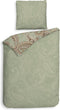 Heckettlane Dekbedovertrek Camille - Bedlinnen met Paisley print - 140x220 - Groen - Dekbedhoes van 100% Katoen-Satijn