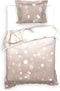 Heckettlane Dekbedovertrek Carlota - Bedlinnen met Natuur print - 140x220 - Grijs - Dekbedhoes van 100% Katoen-Twill