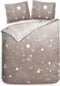 Heckettlane Dekbedovertrek Carlota - Bedlinnen met Natuur print - 240x220 - Grijs - Dekbedhoes van 100% Katoen-Twill