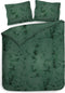 Heckettlane Dekbedovertrek Castor - Bedlinnen met Bloemen print - 200x220 - Groen - Dekbedhoes van 100% Katoen-Satijn