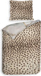 Heckettlane Dekbedovertrek Cesar - Bedlinnen met Patchwork print - 140x220 - Natural - Dekbedhoes van 100% Katoen-Satijn