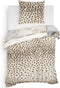 Heckettlane Dekbedovertrek Cesar - Bedlinnen met Patchwork print - 140x220 - Natural - Dekbedhoes van 100% Katoen-Satijn