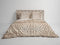 Heckettlane Dekbedovertrek Cesar - Bedlinnen met Patchwork print - 140x220 - Natural - Dekbedhoes van 100% Katoen-Satijn