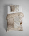 Heckettlane Dekbedovertrek Cesar - Bedlinnen met Patchwork print - 260x220 - Natural - Dekbedhoes van 100% Katoen-Satijn