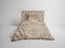 Heckettlane Dekbedovertrek Cesar - Bedlinnen met Patchwork print - 140x220 - Natural - Dekbedhoes van 100% Katoen-Satijn
