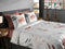 Heckettlane Dekbedovertrek Charlot - Bedlinnen met Bloemen print - 200x220 - Off-White - Dekbedhoes van 100% Katoen-Satijn