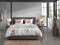 Heckettlane Dekbedovertrek Charlot - Bedlinnen met Bloemen print - 140x220 - Off-White - Dekbedhoes van 100% Katoen-Satijn