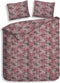 Heckettlane Dekbedovertrek Colemy - Bedlinnen met Breiwerk print - 140x220 - Roze - Dekbedhoes van 100% Katoen-Flanel