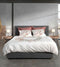 Heckettlane Dekbedovertrek Coralline - Bedlinnen met Bloemen print - 200x220 - Wit - Dekbedhoes van 100% Katoen-Satijn