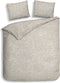 Heckettlane Dekbedovertrek Corallo - Bedlinnen met Koraal print - 200x220 - Natural - Dekbedhoes van 100% Katoen-Satijn