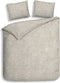 Heckettlane Dekbedovertrek Corallo - Bedlinnen met Koraal print - 240x220 - Natural - Dekbedhoes van 100% Katoen-Satijn