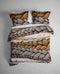 Heckettlane Dekbedovertrek Daley - Bedlinnen met Breiwerk print - 140x220 - Taupe - Dekbedhoes van 100% Katoen-Twill