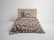 Heckettlane Dekbedovertrek Daley - Bedlinnen met Breiwerk print - 200x220 - Taupe - Dekbedhoes van 100% Katoen-Twill