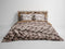 Heckettlane Dekbedovertrek Daley - Bedlinnen met Breiwerk print - 240x220 - Taupe - Dekbedhoes van 100% Katoen-Twill