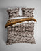 Heckettlane Dekbedovertrek Daley - Bedlinnen met Breiwerk print - 140x220 - Taupe - Dekbedhoes van 100% Katoen-Twill