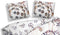Heckettlane Dekbedovertrek Della - Bedlinnen met Bloemen print - 140x220 - Wit - Dekbedhoes van 100% Katoen-Dobby