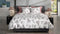 Heckettlane Dekbedovertrek Della - Bedlinnen met Bloemen print - 240x220 - Wit - Dekbedhoes van 100% Katoen-Dobby