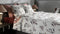 Heckettlane Dekbedovertrek Della - Bedlinnen met Bloemen print - 200x220 - Wit - Dekbedhoes van 100% Katoen-Dobby