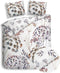 Heckettlane Dekbedovertrek Della - Bedlinnen met Bloemen print - 240x220 - Wit - Dekbedhoes van 100% Katoen-Dobby