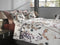 Heckettlane Dekbedovertrek Della - Bedlinnen met Bloemen print - 140x220 - Wit - Dekbedhoes van 100% Katoen-Dobby