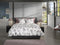 Heckettlane Dekbedovertrek Della - Bedlinnen met Bloemen print - 240x220 - Wit - Dekbedhoes van 100% Katoen-Dobby