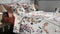 Heckettlane Dekbedovertrek Della - Bedlinnen met Bloemen print - 240x220 - Wit - Dekbedhoes van 100% Katoen-Dobby