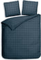 Heckettlane Dekbedovertrek Diamante - Bedlinnen - 140x220 - Blauw - Dekbedhoes van 100% Katoen-Satijn