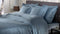 Heckettlane Dekbedovertrek Diamante - Bedlinnen - 140x220 - Blauw - Dekbedhoes van 100% Katoen-Satijn