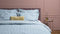 Heckettlane Dekbedovertrek Diamante - Bedlinnen - 140x220 - Blauw - Dekbedhoes van 100% Katoen-Satijn