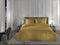 Heckettlane Dekbedovertrek Diamante - Bedlinnen - 140x220 - Goud - Dekbedhoes van 100% Katoen-Satijn